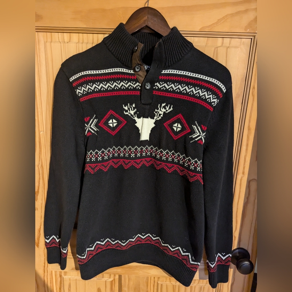 Chaps Medium Holiday deer stag sweater